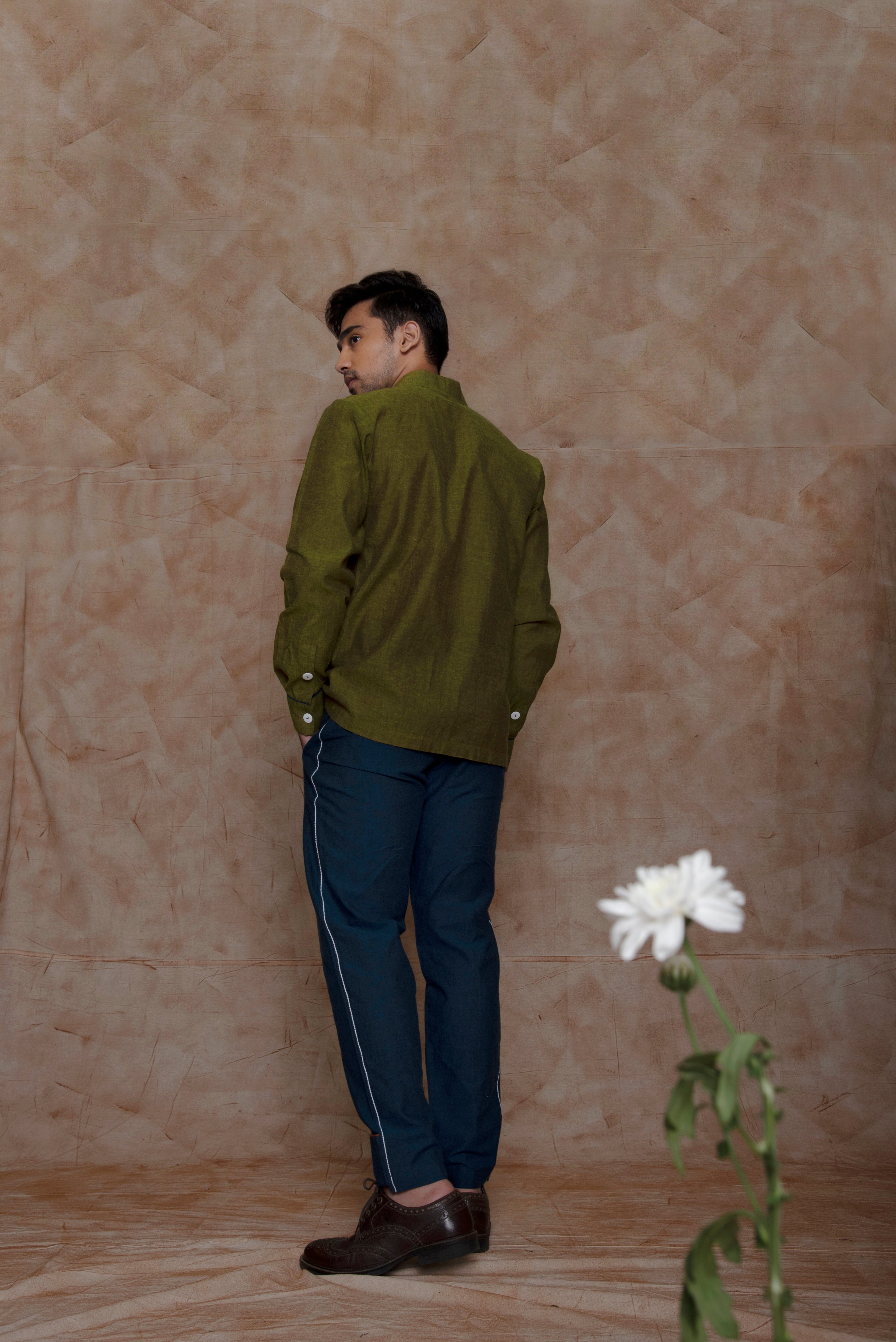 Anushe Pirani Mens Extended Knife Pleat Pants