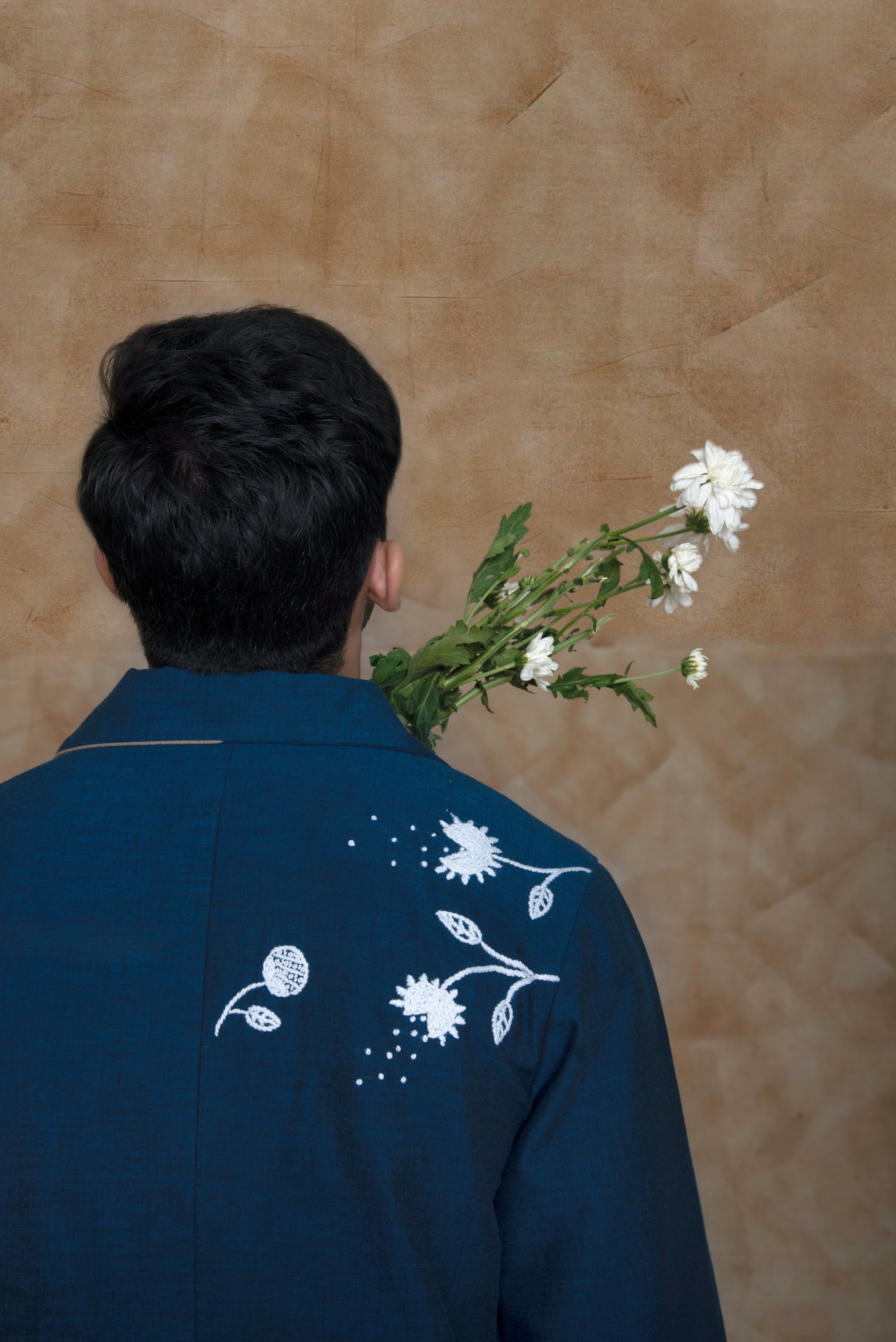 Anushe Pirani Mens Jacket With Color Block Pockets