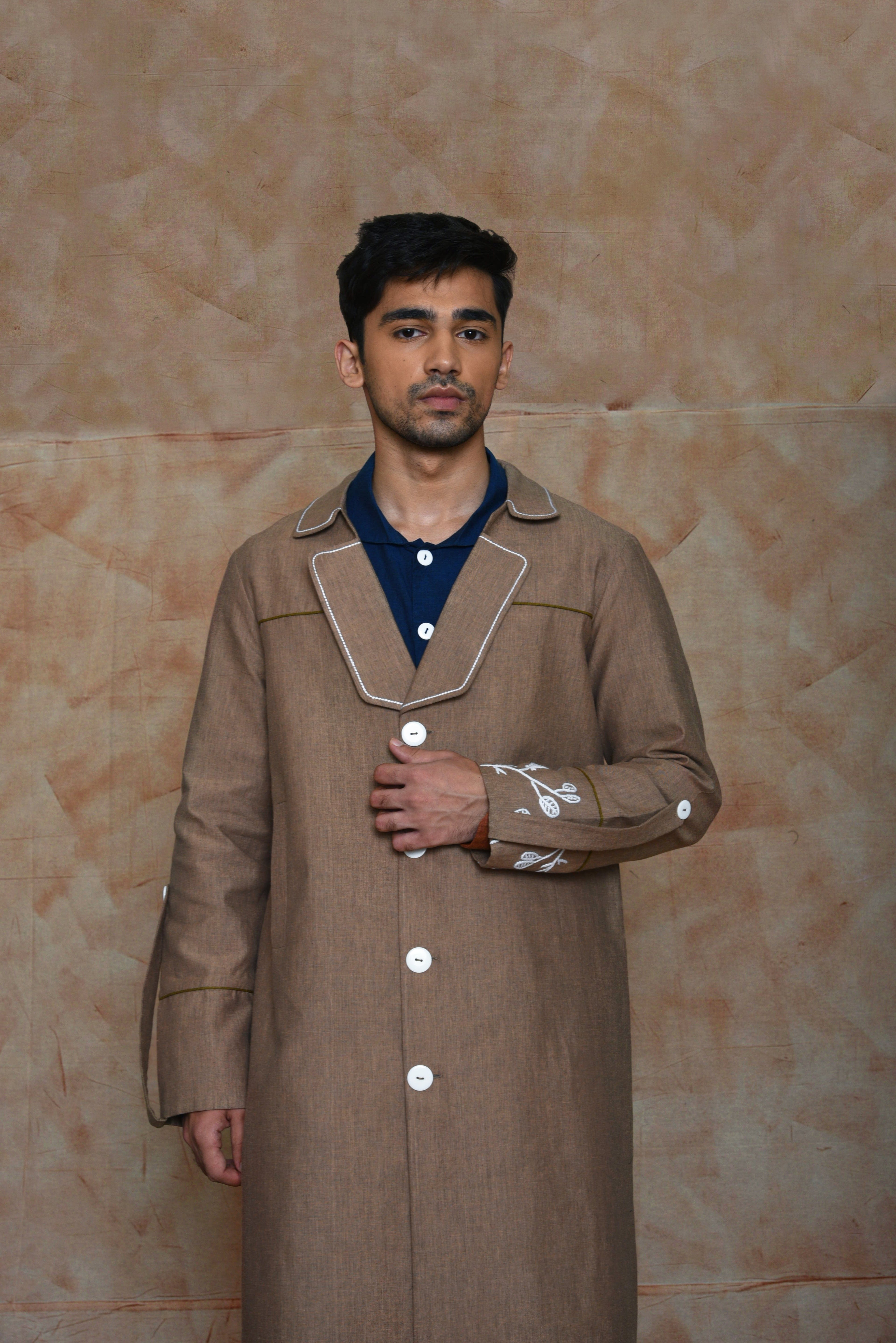 Anushe Pirani Mens Trench With Welt Pockets