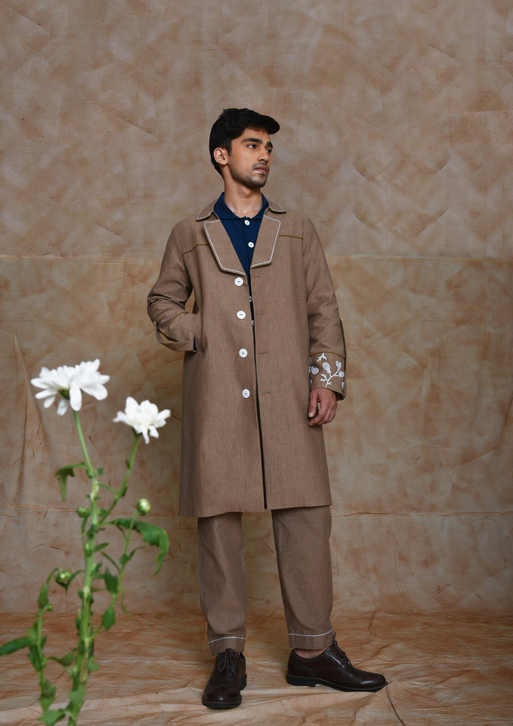 Anushe Pirani Mens Trench With Welt Pockets