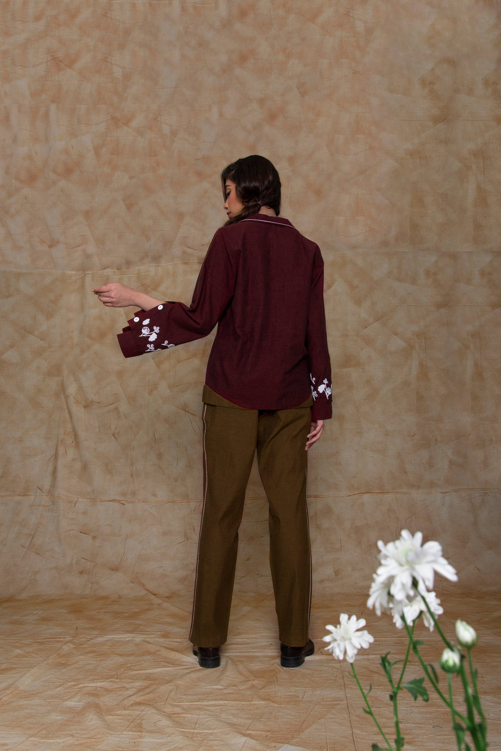 Anushe Pirani Women's Cuban Collar Shirt