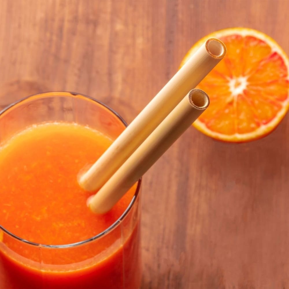 ONEarth Bamboo Straws with Cleaner - Pack of 2