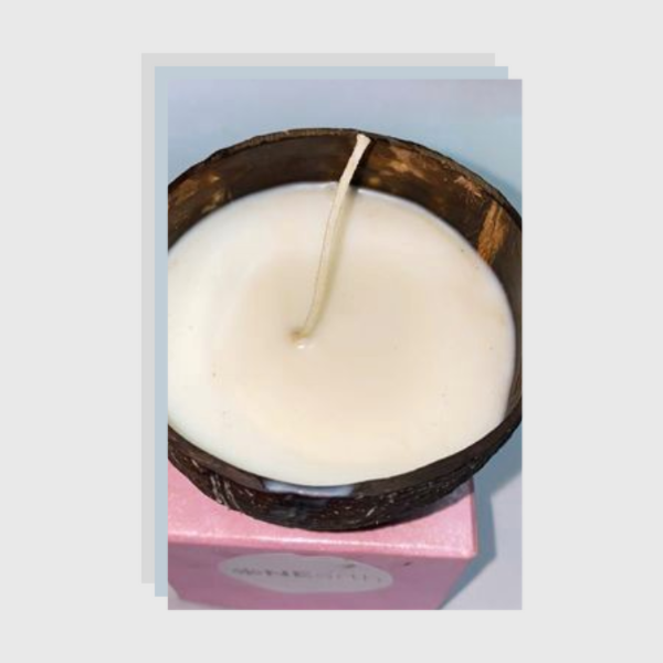 ONEarth Soy Wax Candle - Coconut Shell (100gms only) Pack of 1 Lavender