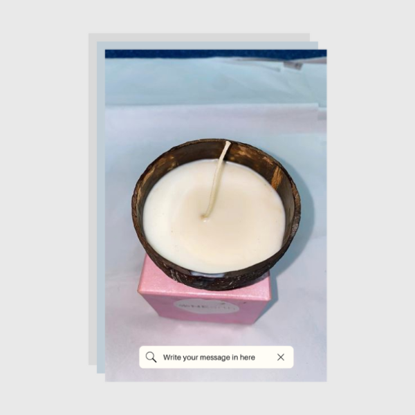 ONEarth Soy Wax Candle - Coconut Shell (100gms only) Pack of 1 Vanilla
