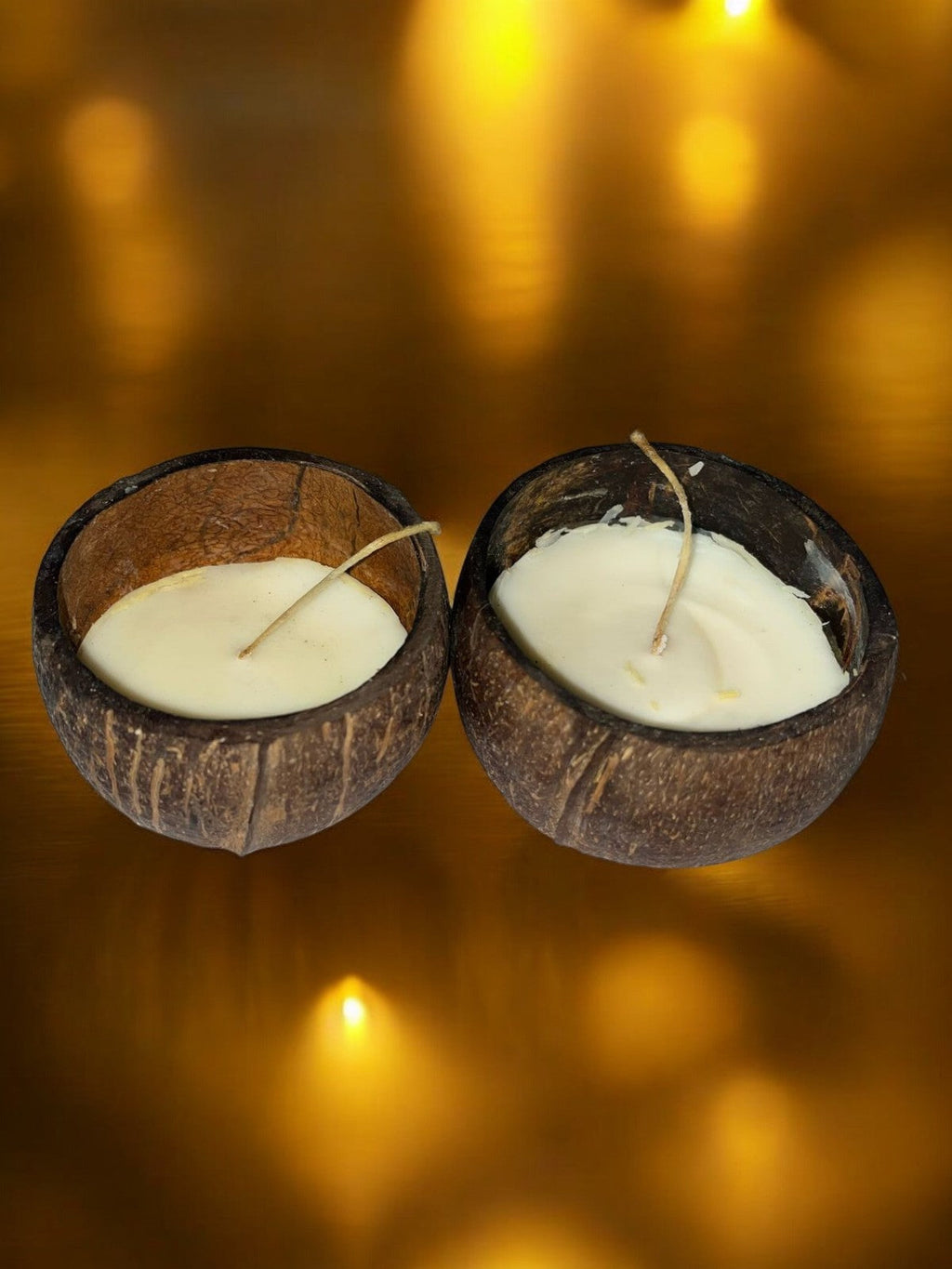 ONEarth Soy Wax Candle - Coconut Shell Pack of 2 (150 gms) Japanese Cherry Blossom