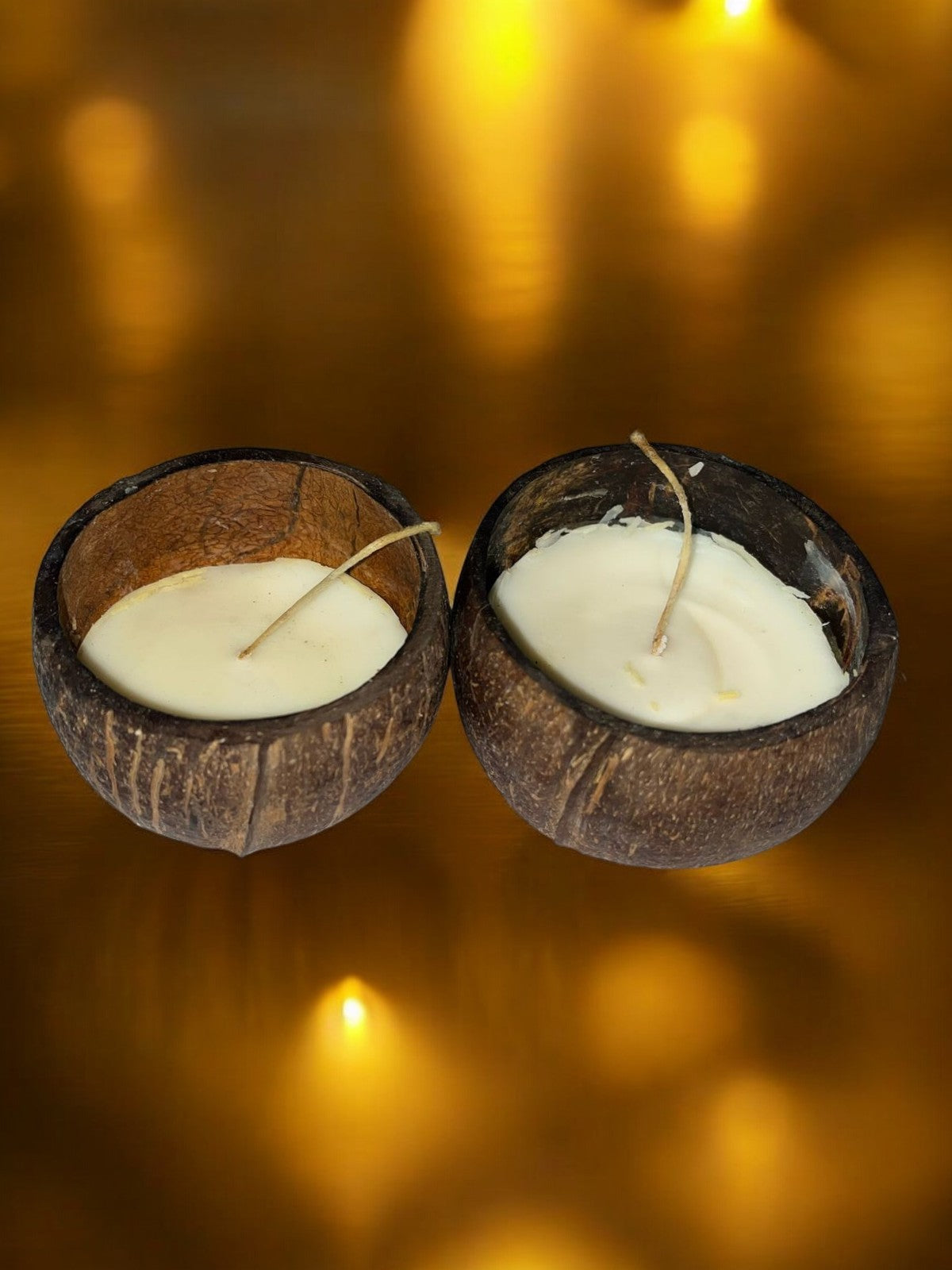 ONEarth Soy Wax Candle - Coconut Shell Pack of 2 (150 gms) Japanese Cherry Blossom