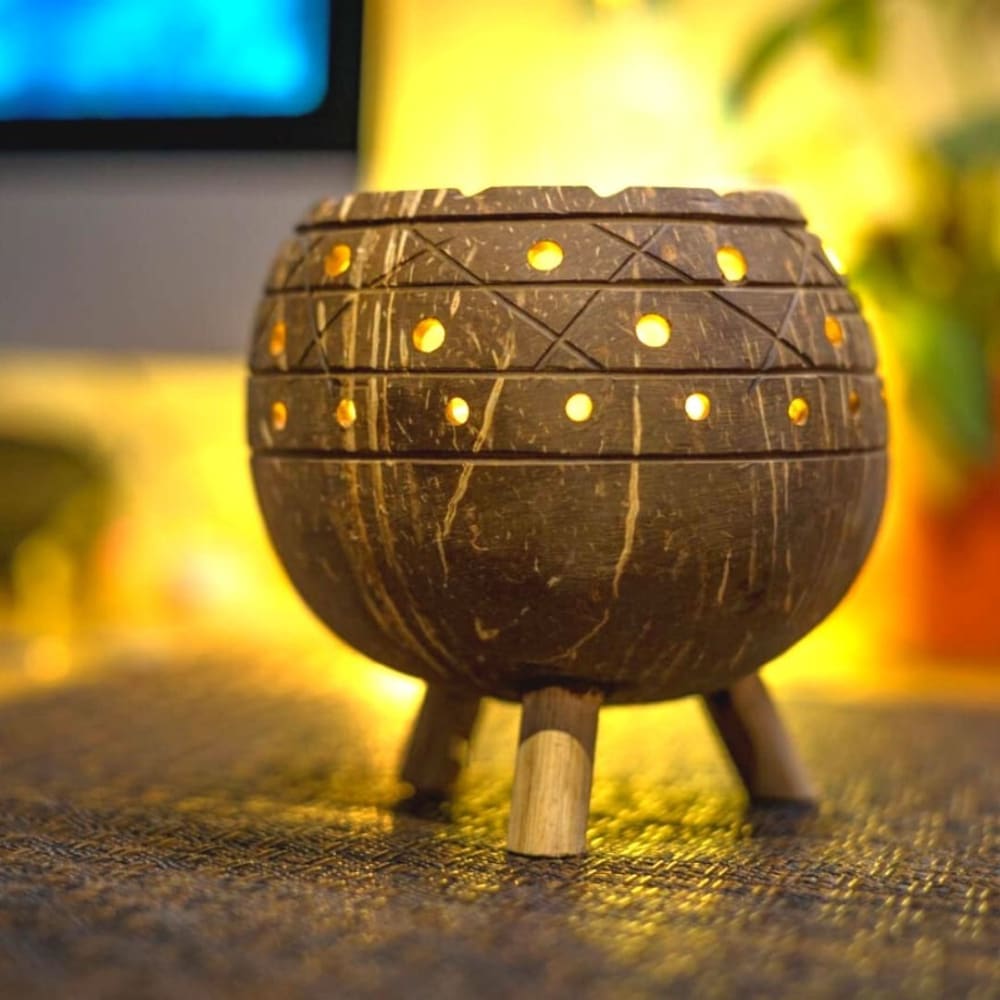 ONEarth Planter / Tea Light Candle Holder - Coconut Shell