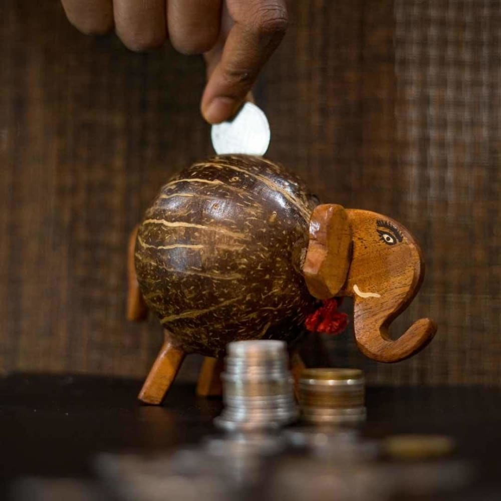 ONEarth Golu Gullak - Coconut Shell Gannu Bank