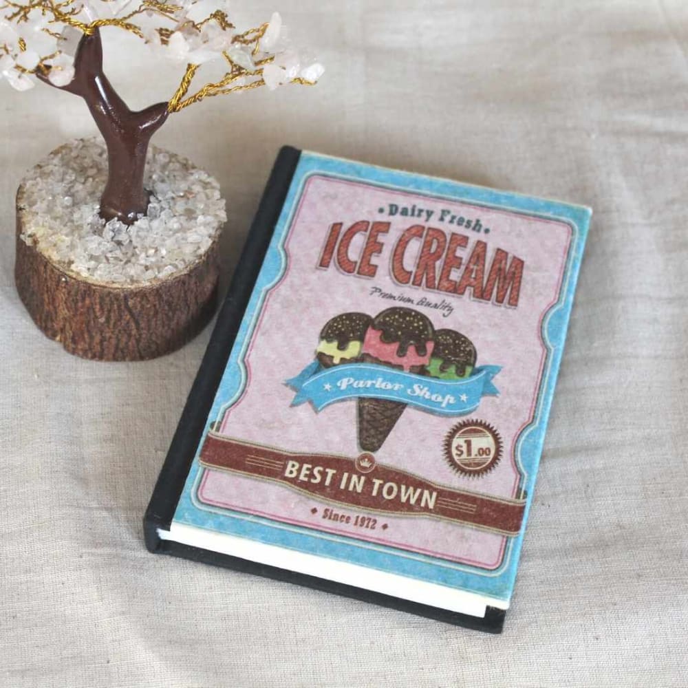 ONEarth Hardcover Recycled Paper Journal Ice Cream