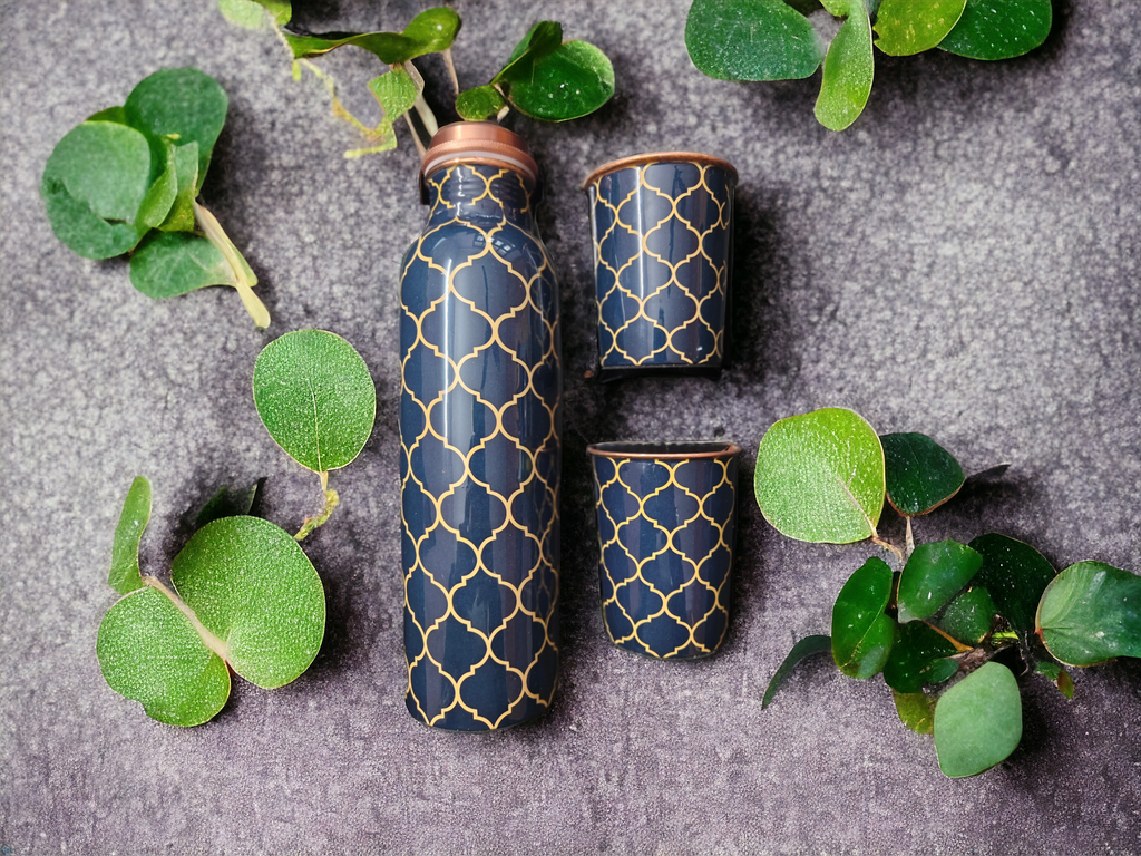 ONEarth Copper Bottle Gift Set (with cleaning brush)