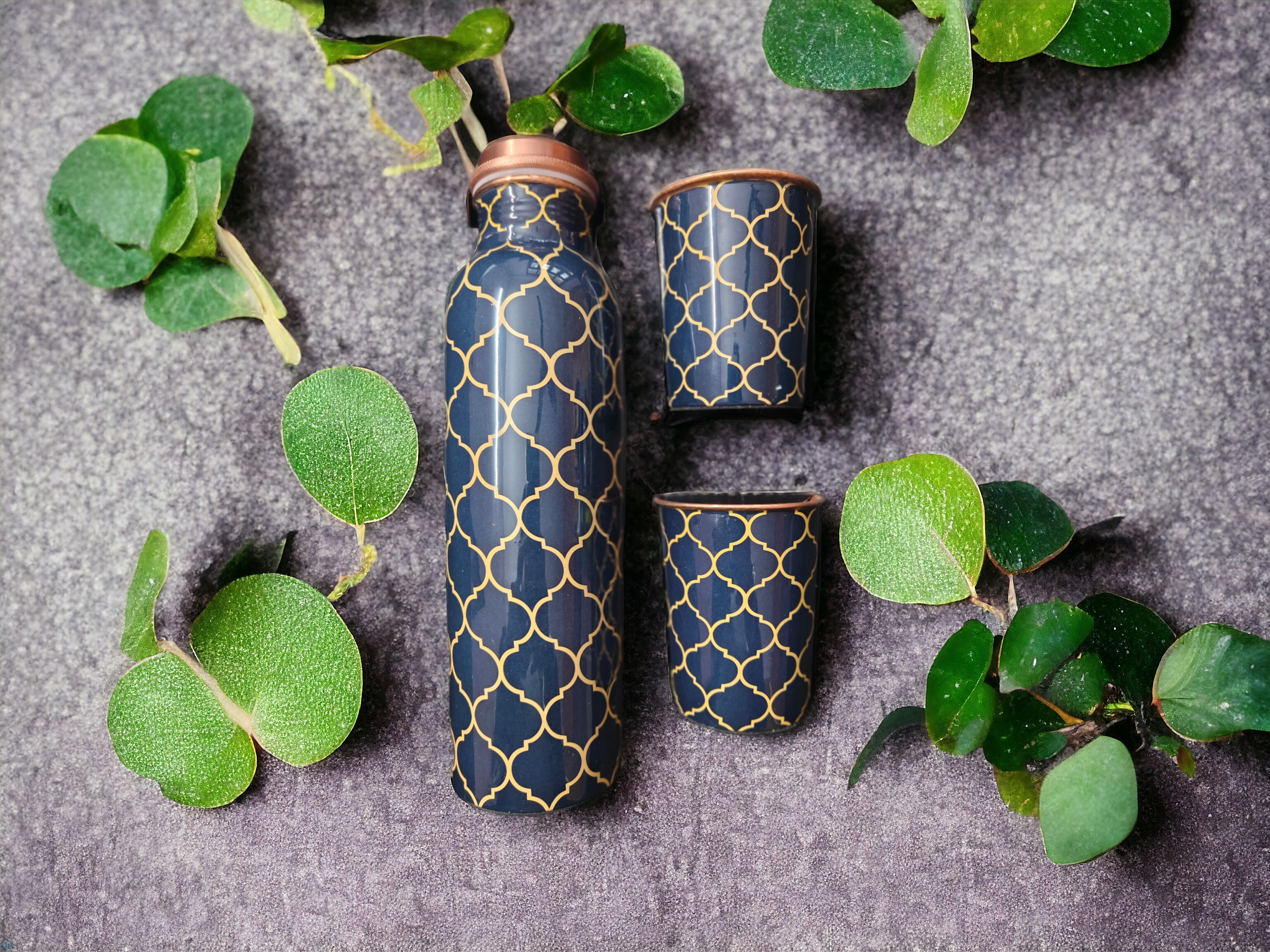 ONEarth Copper Bottle Gift Set (with cleaning brush)
