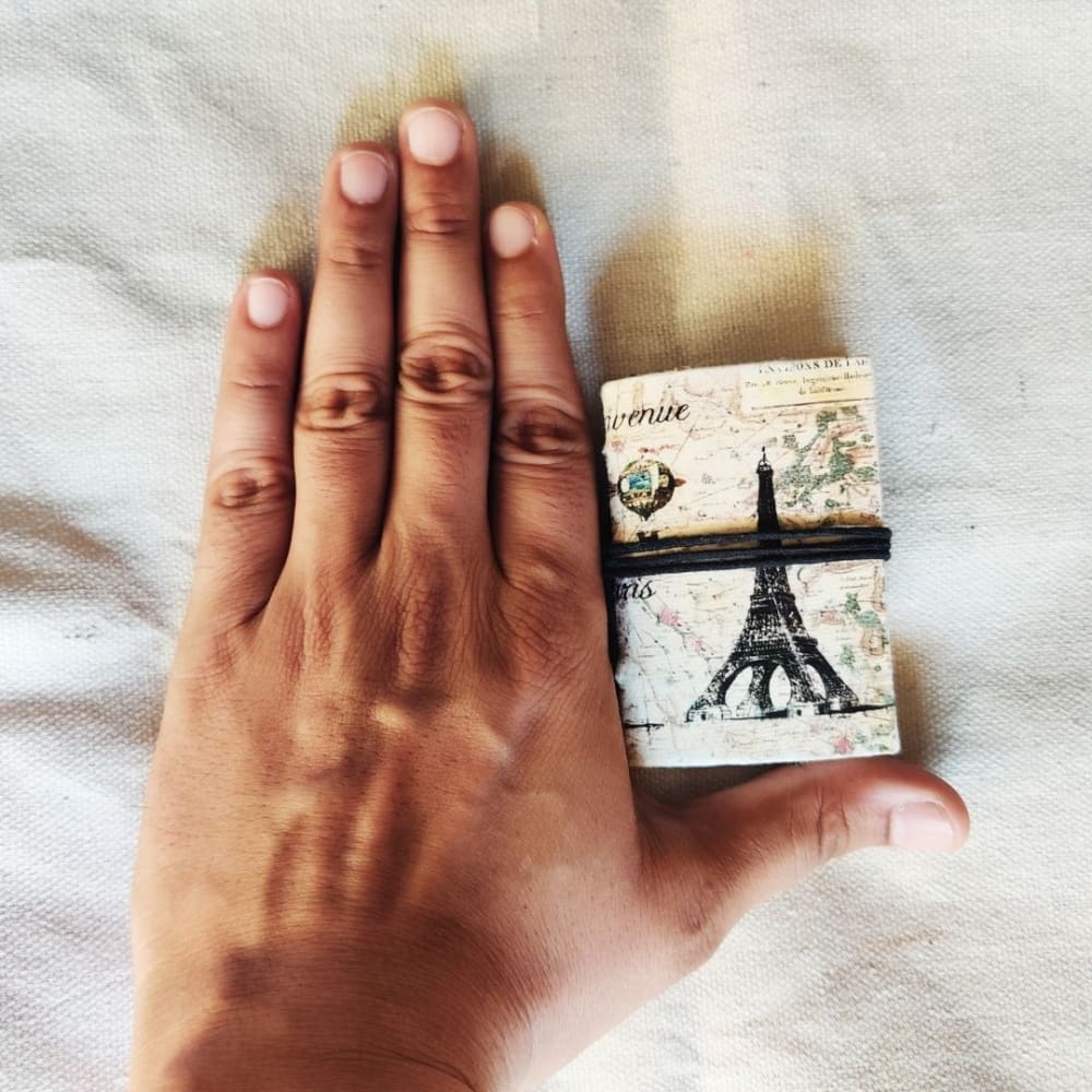 ONEarth Mini Recycled Paper Journal - Eiffel Tower