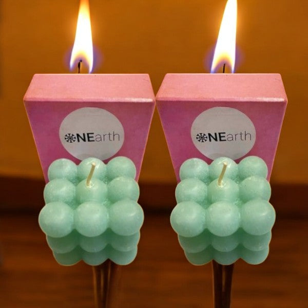 ONEarth Bubble Candle - Soya Wax (Pack 2) Japanese Cherry Blossom