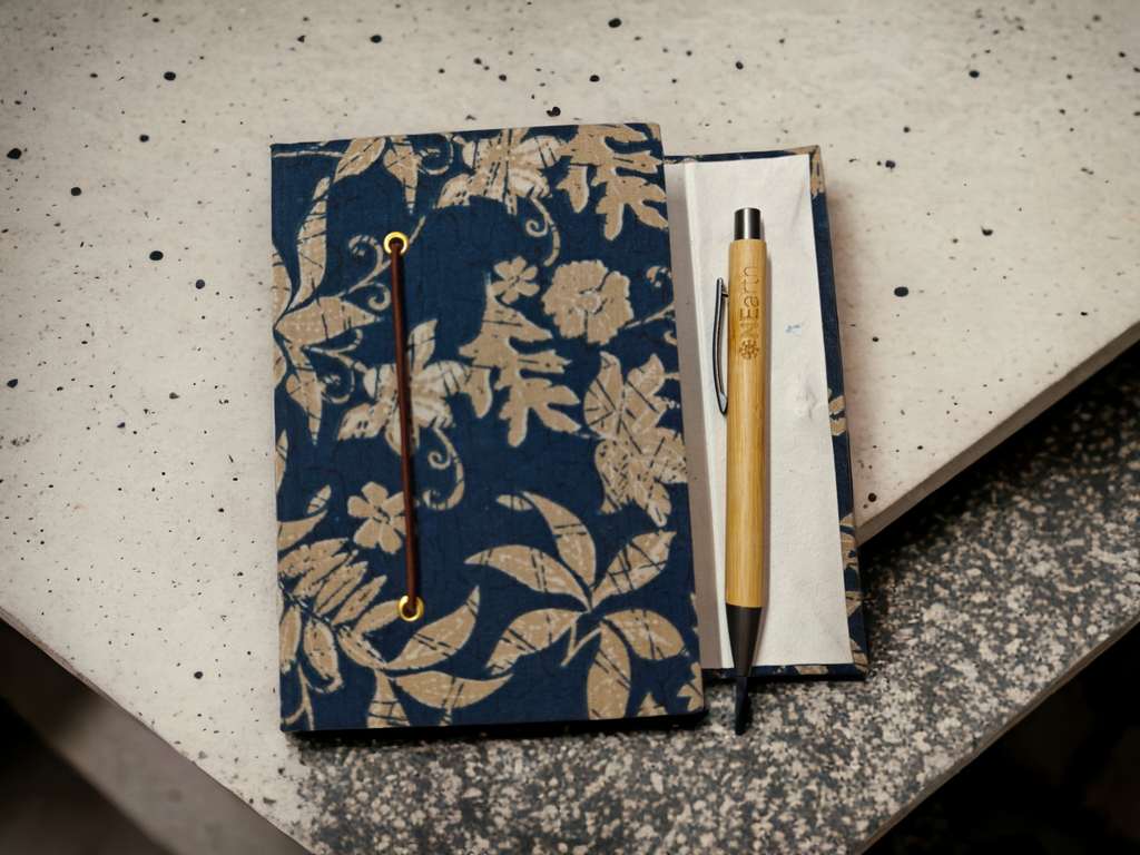 ONEarth Recycled Paper Vintage Journal (BLUE) - Small