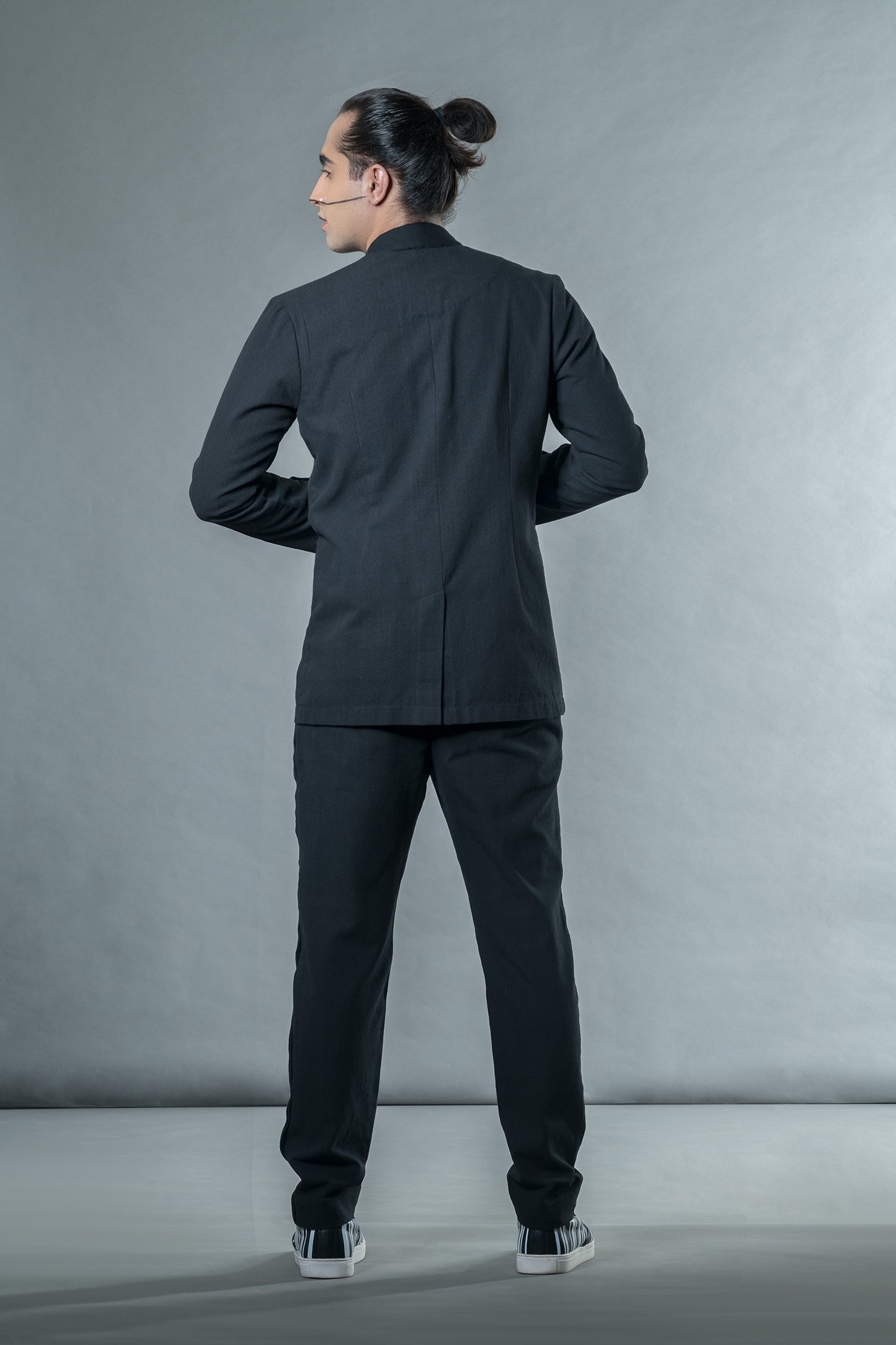 Anushe Pirani Men's Jacket With Box Pleat Pockets