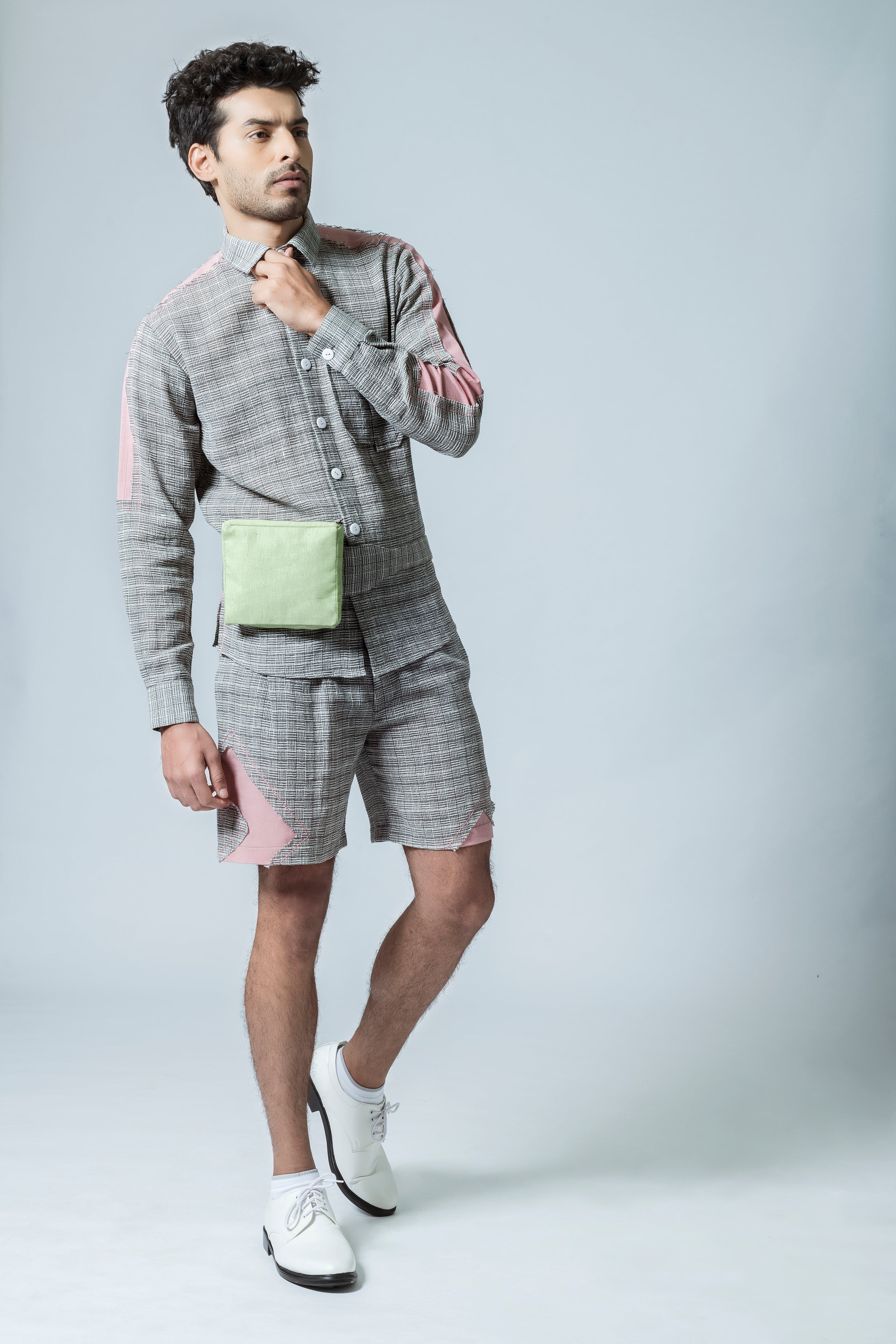 Anushe Pirani Men's Asymmetric Pocket Shirt