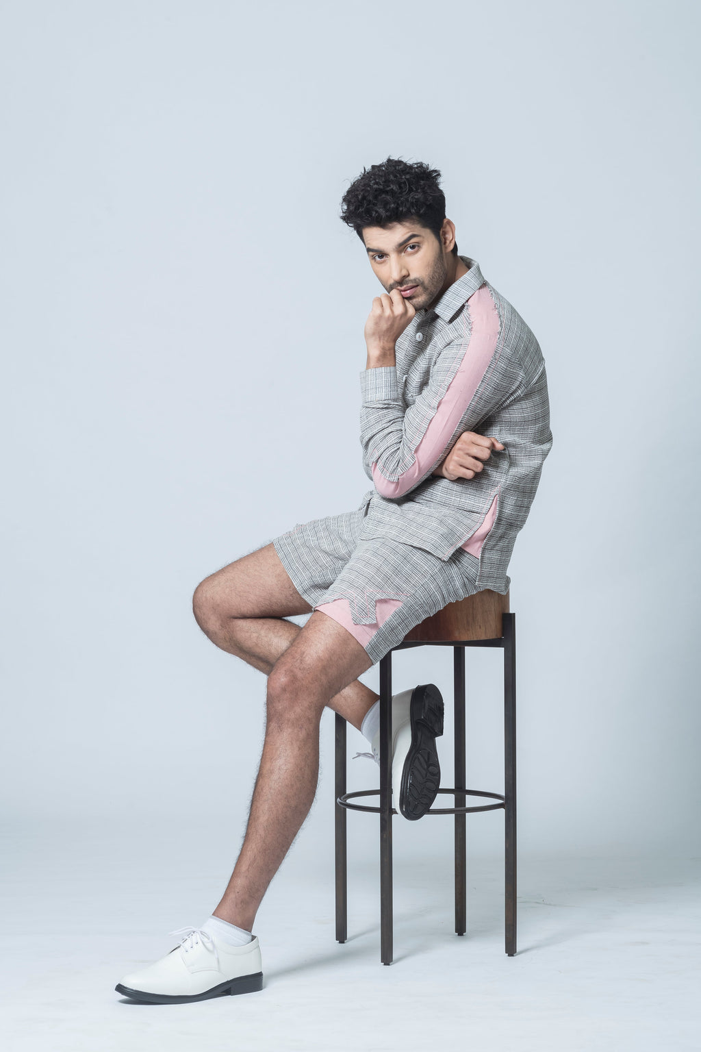 Anushe Pirani One Side Pleated Shorts