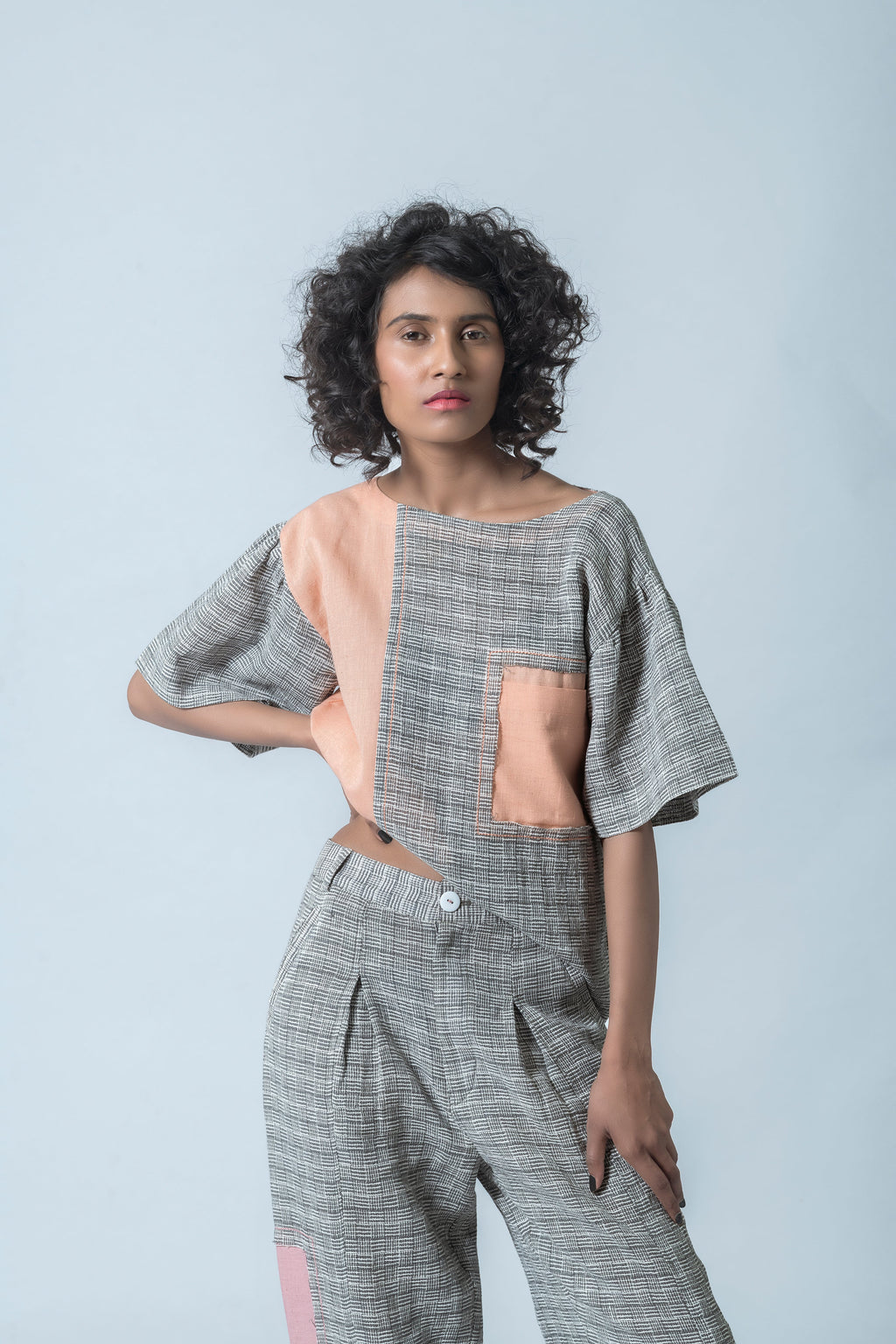 Anushe Pirani Asymmetric Hem Top