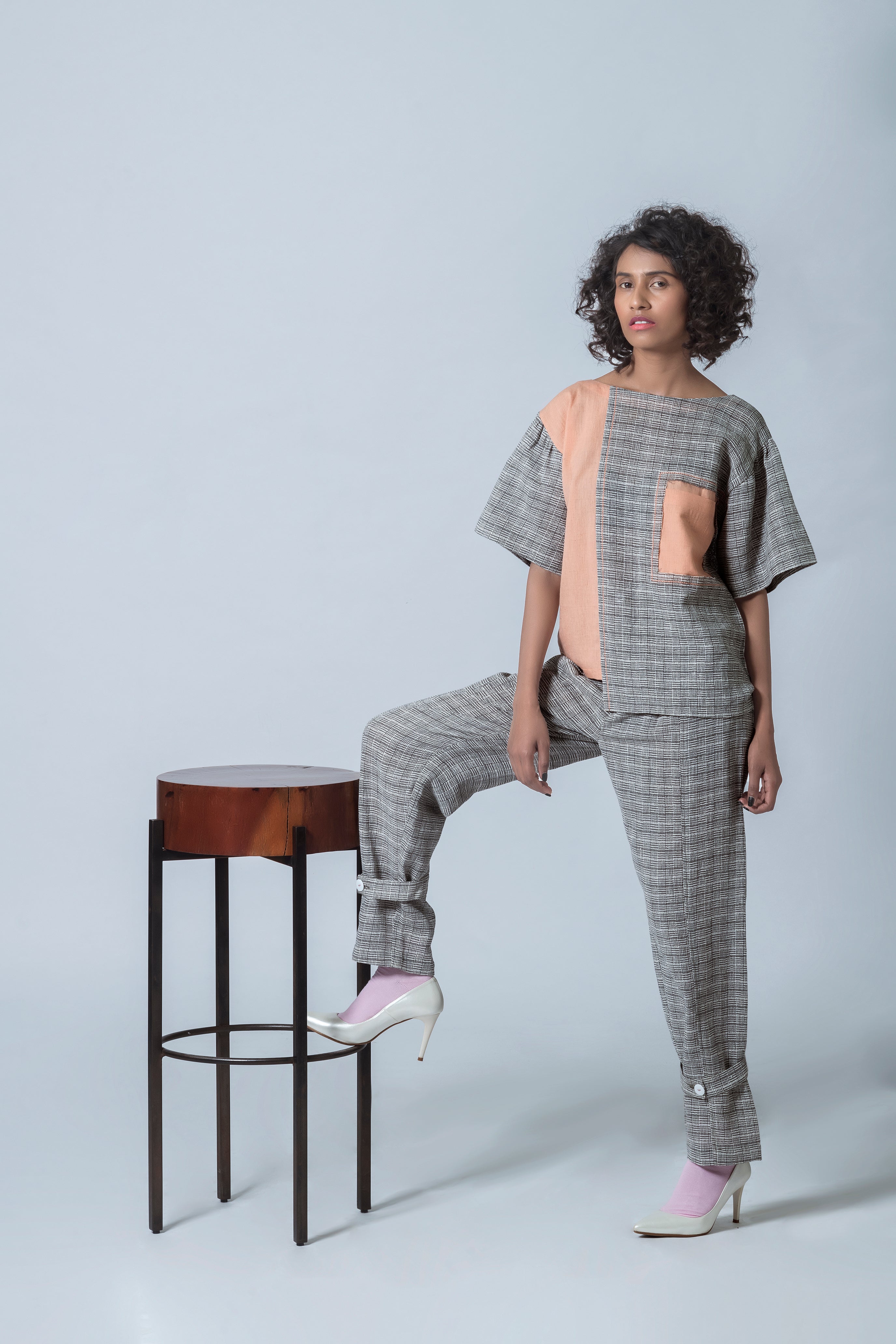 Anushe Pirani Asymmetric Hem Top