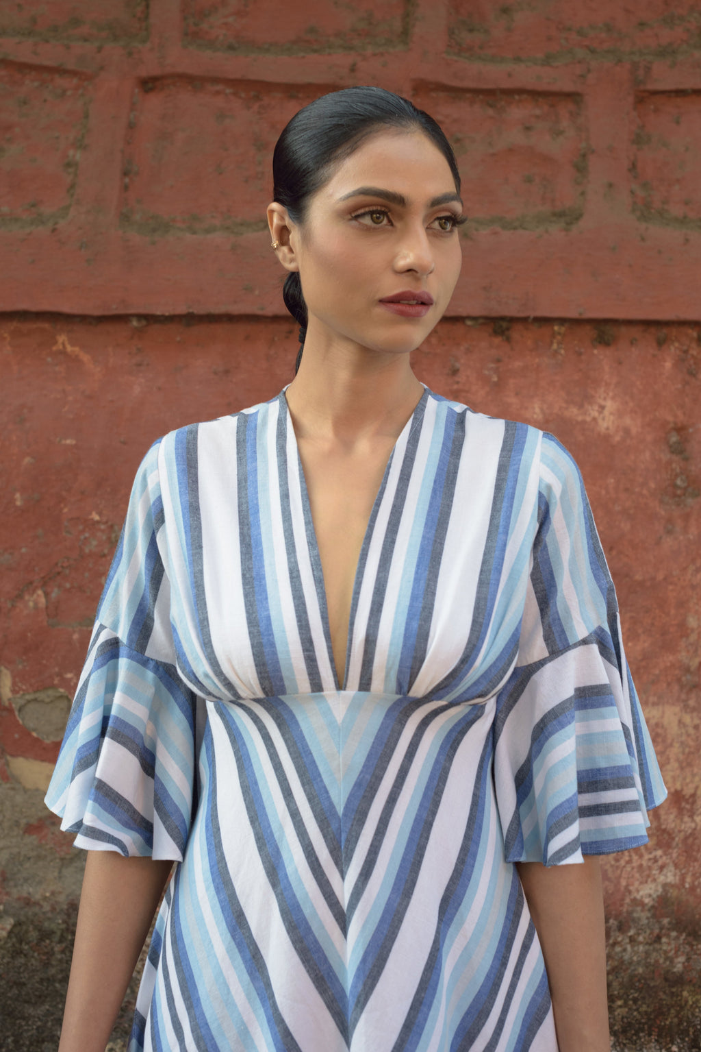 Anushe Pirani Womens Chevron Dress