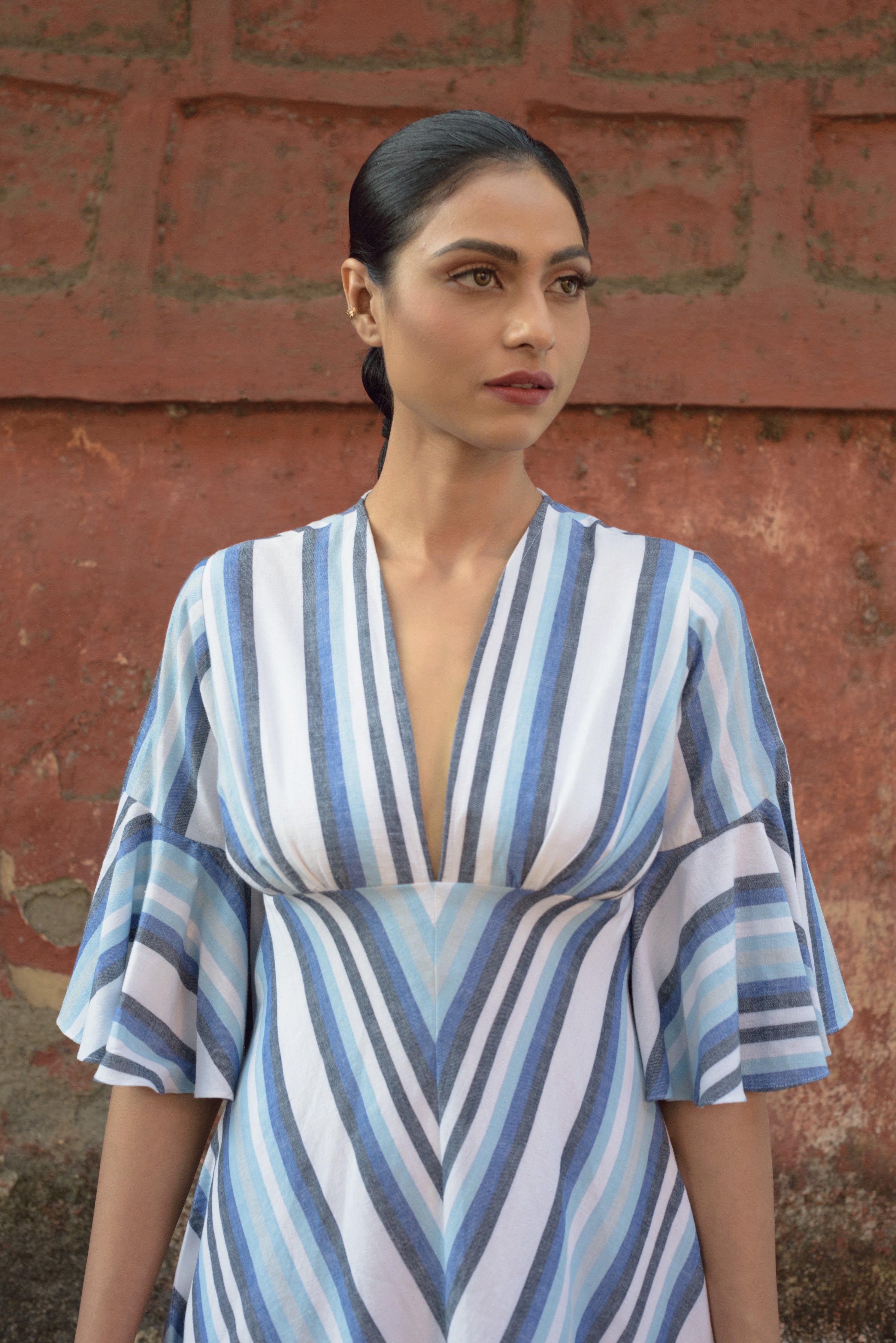 Anushe Pirani Womens Chevron Dress