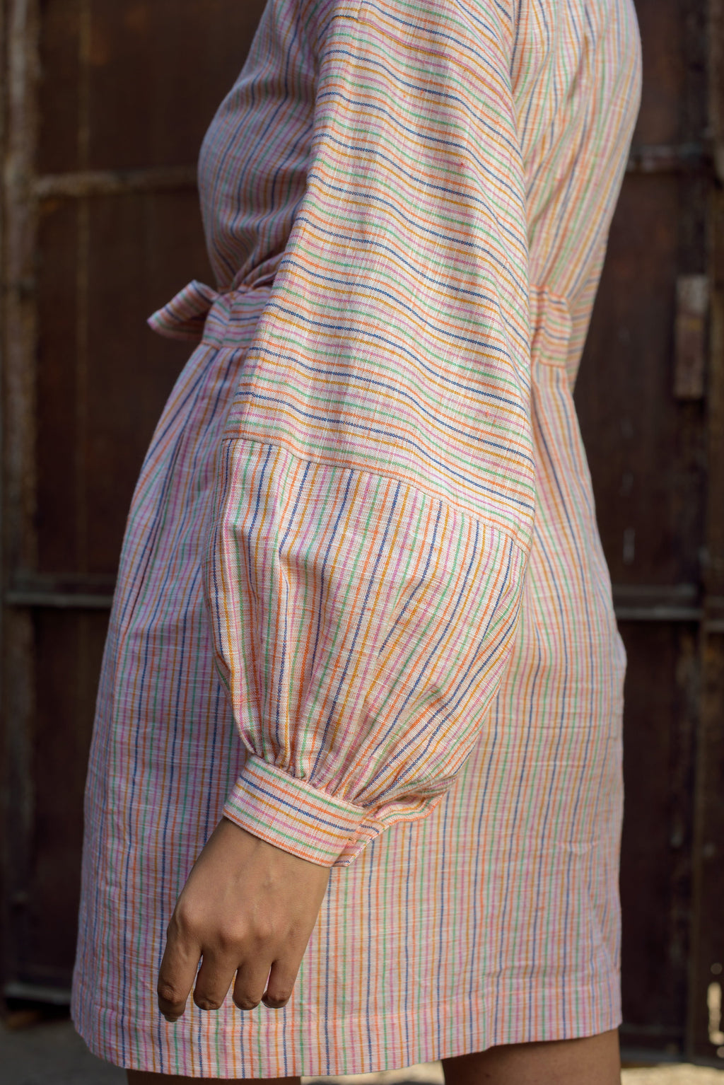 Anushe Pirani Womens Belted Shirt Dress