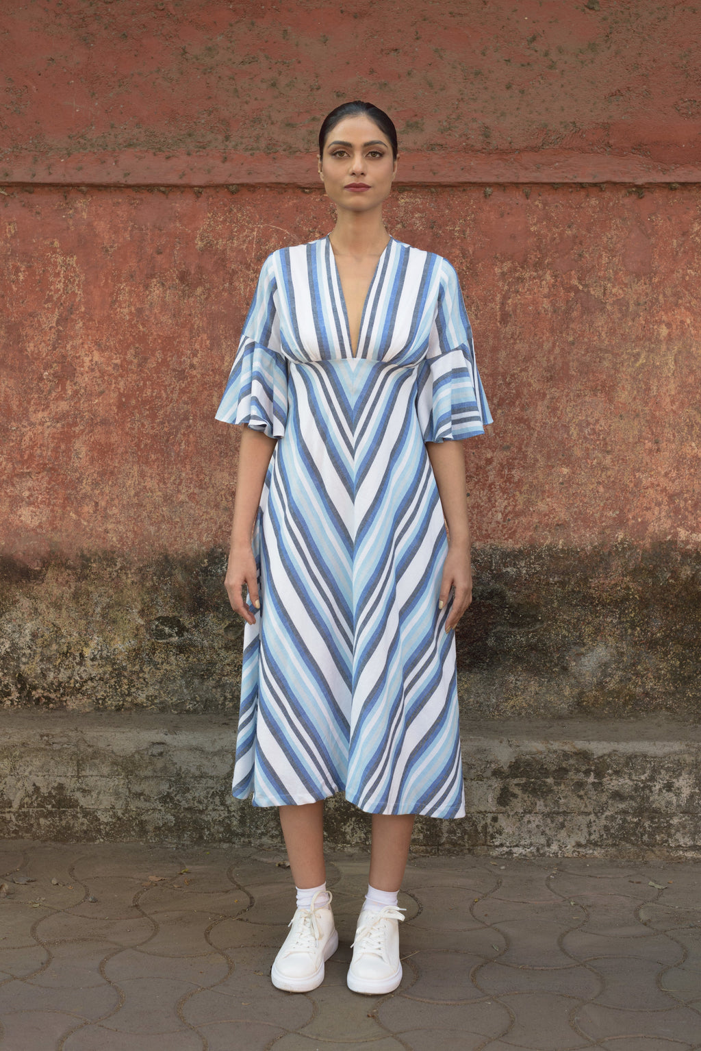 Anushe Pirani Womens Chevron Dress