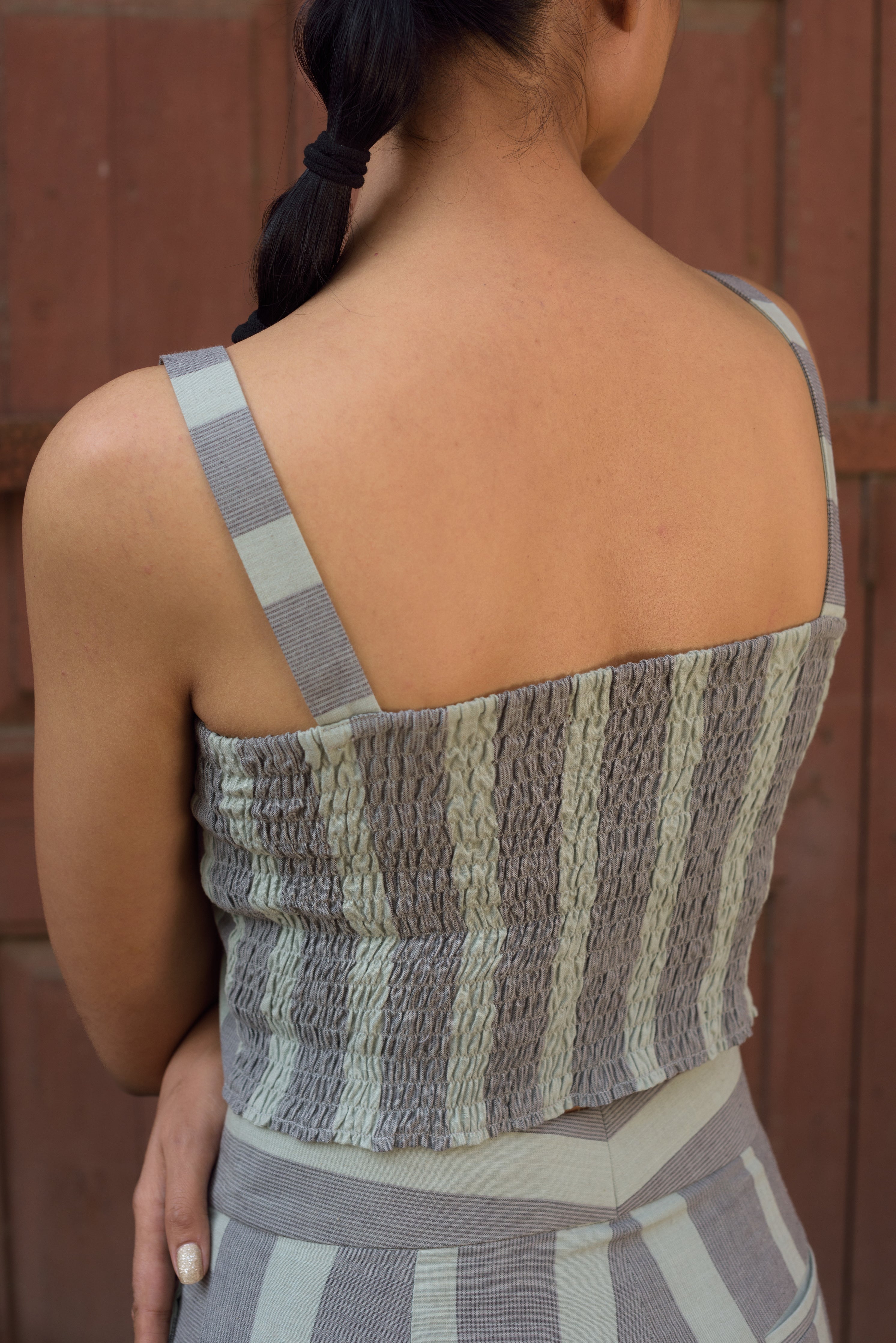 Anushe Pirani Womens Tulip Crop Top