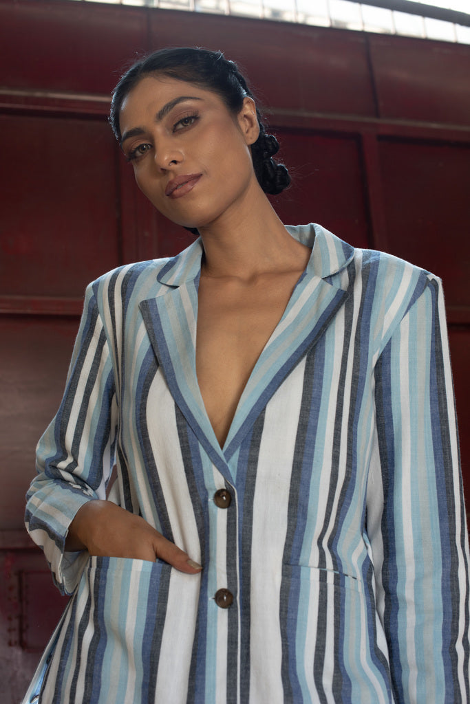 Anushe Pirani Womens Belted Blazer