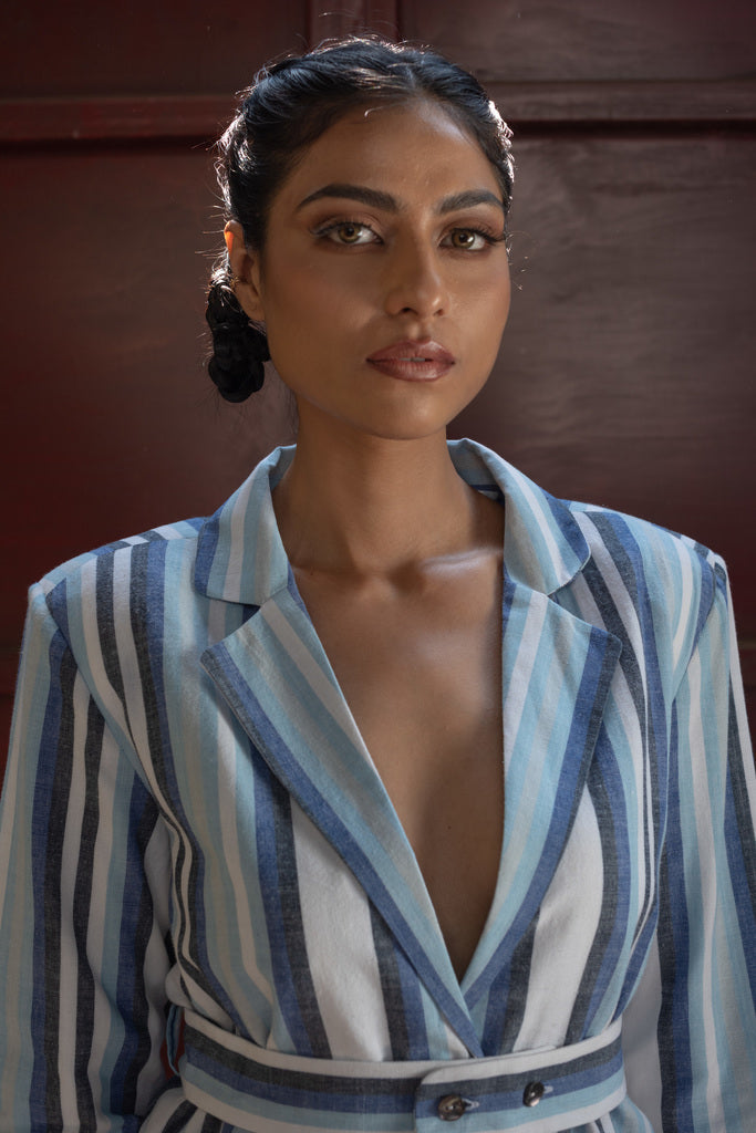 Anushe Pirani Womens Belted Blazer