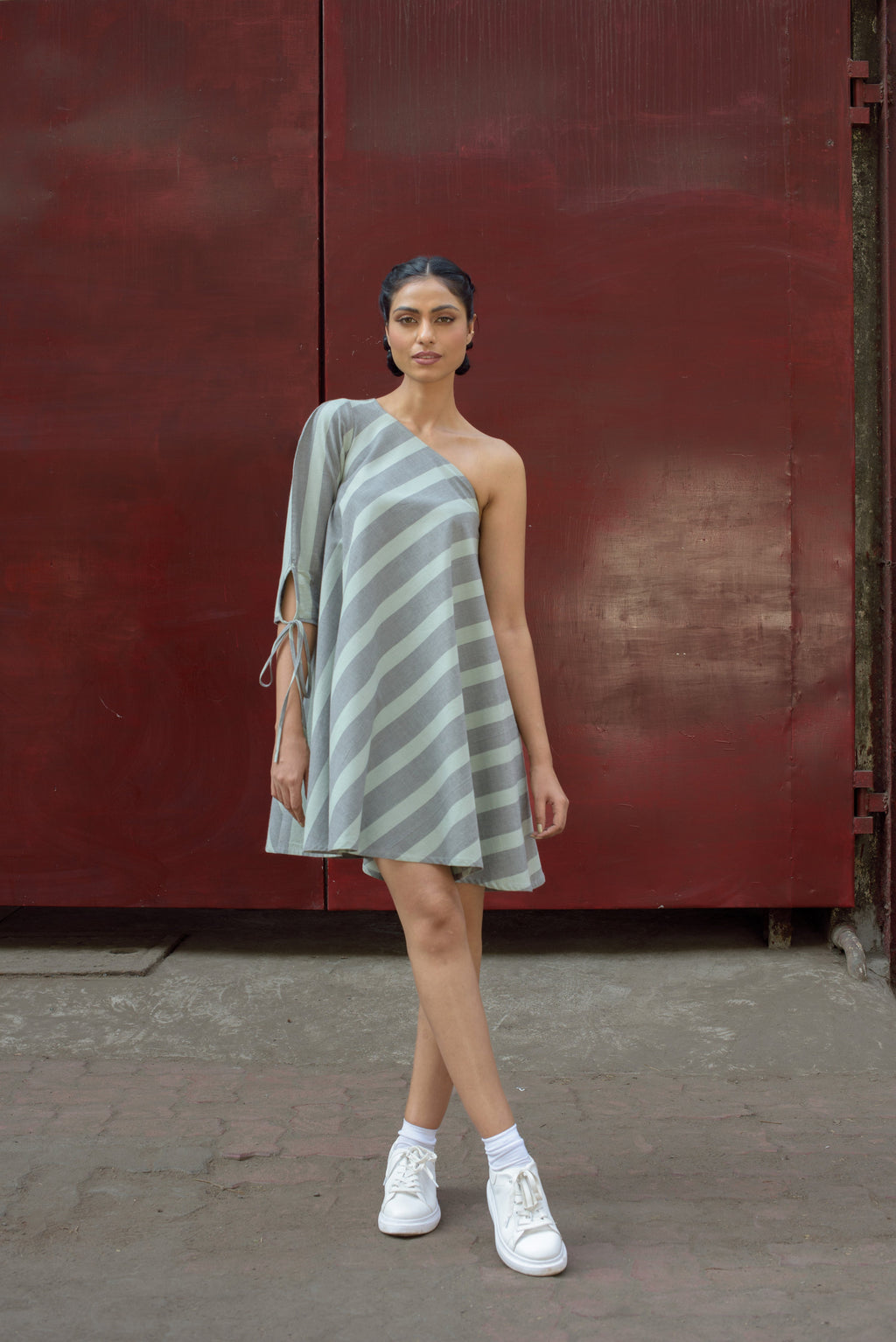 Anushe Pirani Womens One Shoulder Dress